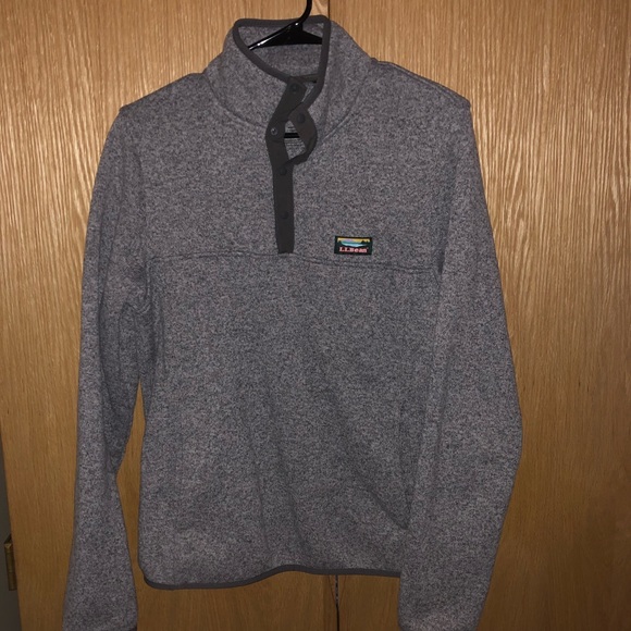 Other - L.L. Bean Sweater Fleece Pullover - Grey Heather
